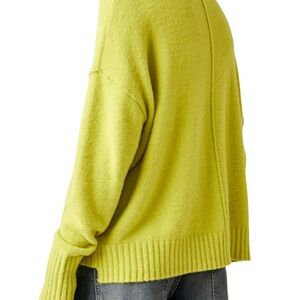 Free People Vancouver Mock Neck Sweater Green Size Large